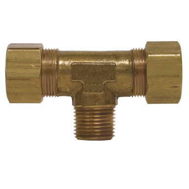 Fairview 72-6C Brass Compression Tee 3/8 X 3/8 Male NPT