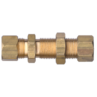 Fairview 77-4 Brass Compression Bulkhead Union - 1/4