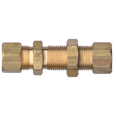 Fairview 77-6 Brass Compression Bulkhead Union 3/8