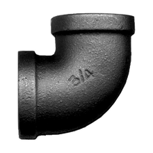 Load image into Gallery viewer, Fairview BI-100-D Black Iron 90º Elbow - 1/2 FPT