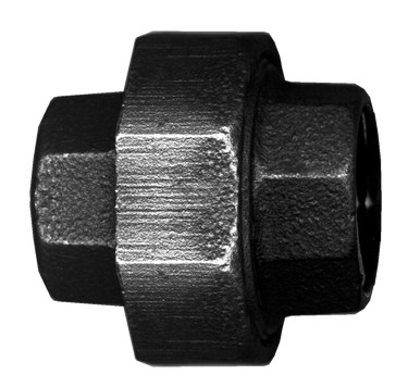 Fairview BI-104-C Black Iron Union 3/8 Female NPT