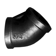 Load image into Gallery viewer, Fairview BI-105-C Black Iron 45º Elbow 3/8 Female NPT