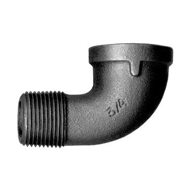 Fairview BI-116-B Black Iron 90º Elbow - 1/4 MPT x 1/4 FPT