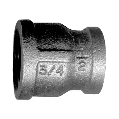 Fairview BI-119-HD Black Iron Coupling - 1 FPT x 1/2 FPT