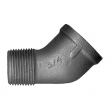 Load image into Gallery viewer, Fairview BI-124-E Black Iron 45º Elbow 3/4 Male NPT X 3/4 Female NPT
