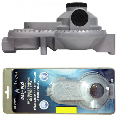 Fairview GR-9959P LPG 2-Stg Rv Reg 1/4 Fem NPT X 3/8 Fem NPT 900Vent Pkgd