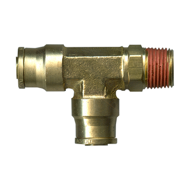 Fairview PC1471SW-4A DOT Push-To-Connect Tee 1/4 X 1/8 Male NPT Swivel X 1/4