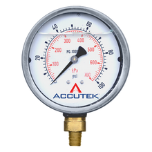 Load image into Gallery viewer, Fairview PG-100SG4 0-100PSI Liquid Gauge - 4in Face - 1/4 MPT Stem
