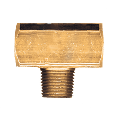 Fairview X106-C Brass Tee - 3/8 FPT x 3/8 FPT x 3/8 MPT - Extruded