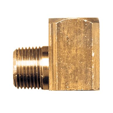 Fairview X115-B Brass 90º Elbow - 1/4 FPT x 1/4 MPT - Extruded