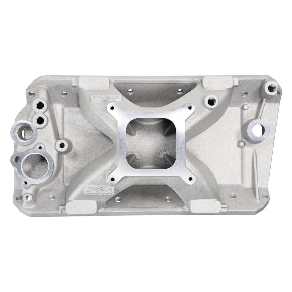 Edelbrock 28110 Victor Jr. Intake Manifold #28110 For 1970-91 AMC 304-401 Carbureted V8, Satin