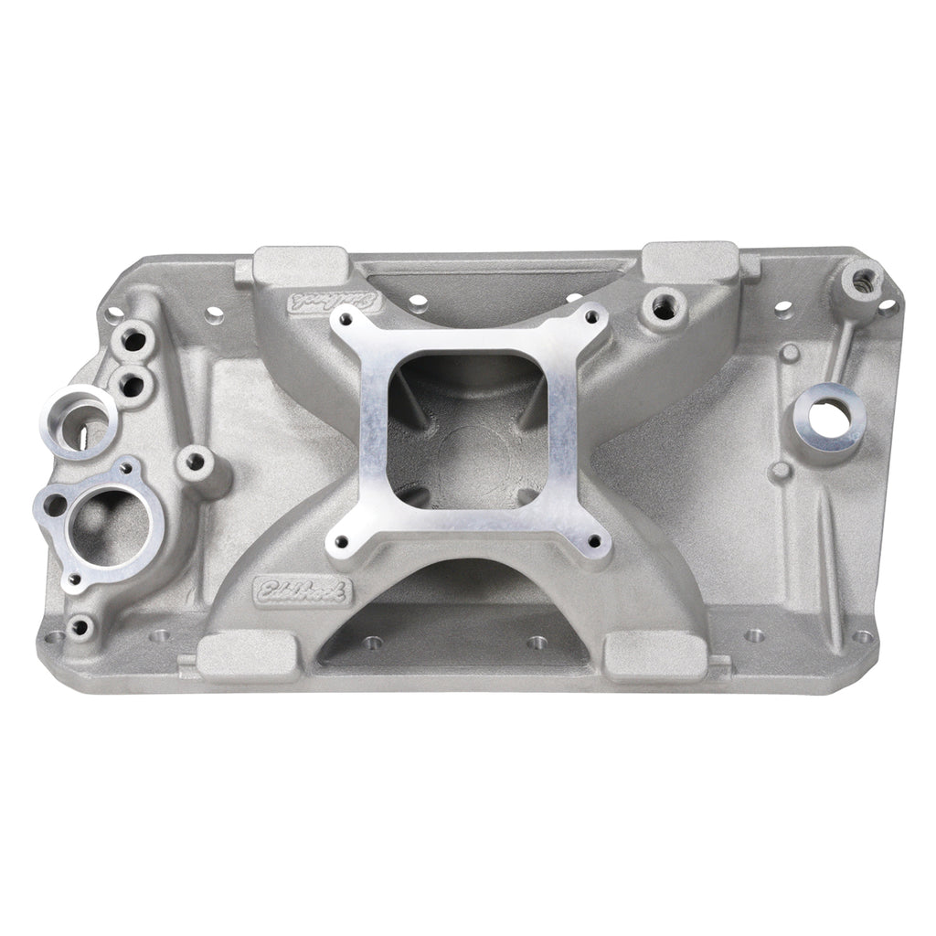 Edelbrock 28110 Victor Jr. Intake Manifold #28110 For 1970-91 AMC 304-401 Carbureted V8, Satin