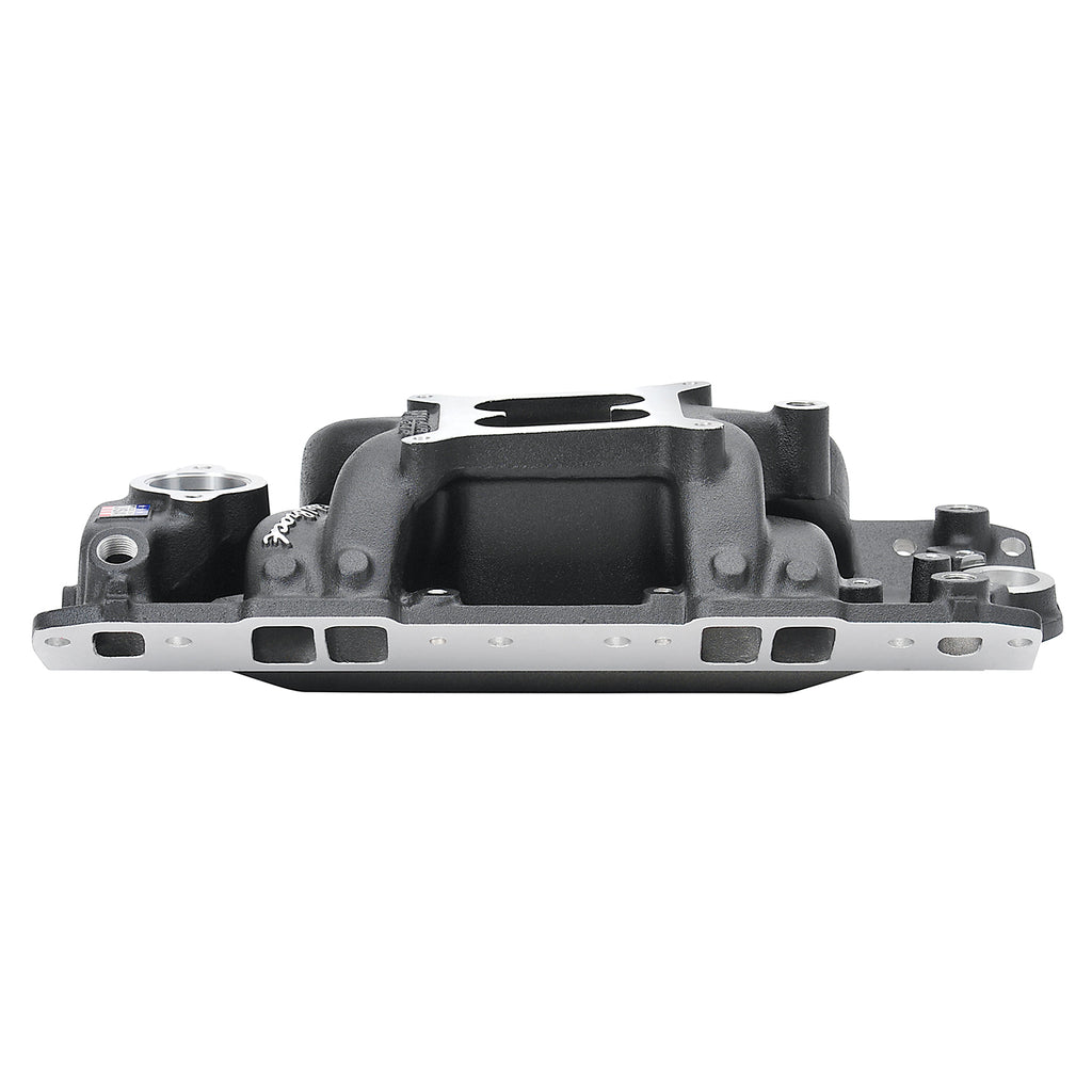 Intake-Manifold-Rpm-Air-Gap-Small-Block-Chevy-262-400-Black