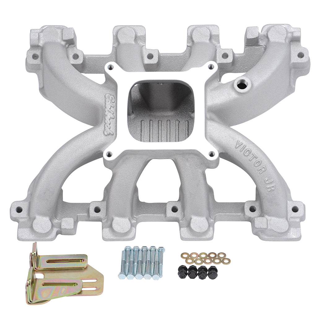 Edelbrock 29087 Victor Jr. Small Block Chevy LS1 Carbureted Intake Manifold Only