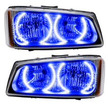 Load image into Gallery viewer, 03-06-Chevrolet-Silverado-Pre-Assembled-Led-Halo-Headlights--Blue