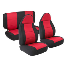 Load image into Gallery viewer, 0306-Jeep-Tj-Neoprene-Seat-Cover-Set-FrontRear-Red