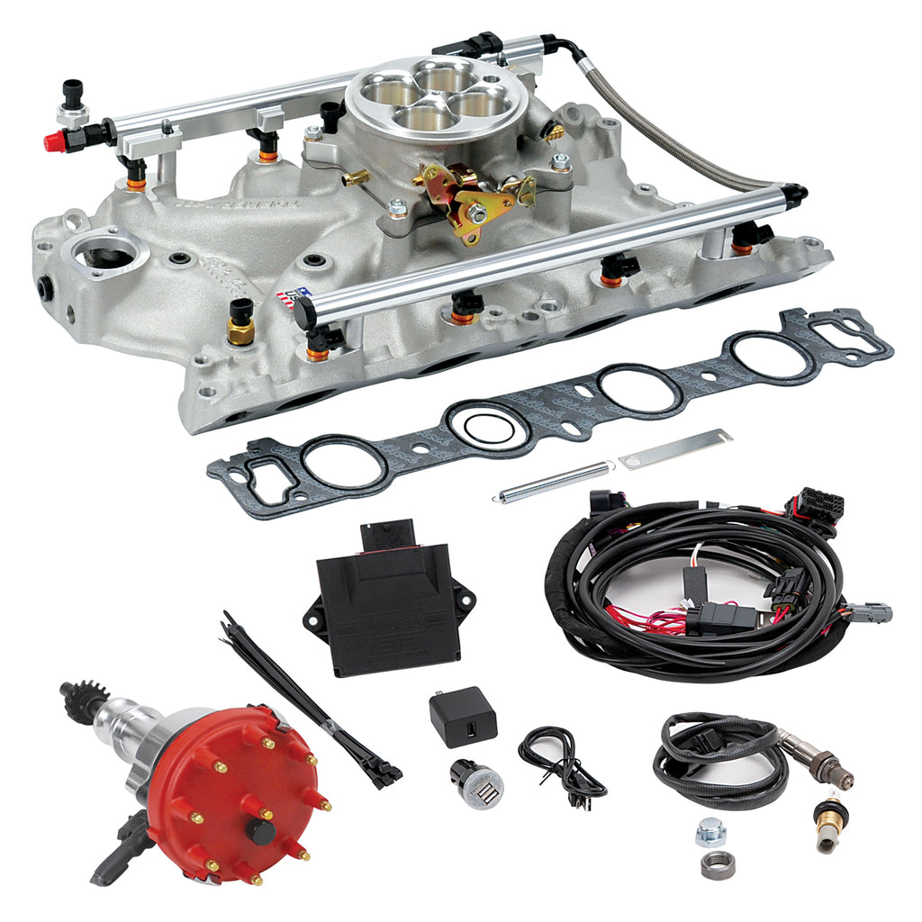 Edelbrock 35680 Pro-Flo 4 EFI Traditional 4150-Style Kit #35680 For BB Ford 429-460 for Select Ford B-600, Ford B-700, Ford C700, Ford C800, Ford Country Sedan, Ford Country Squire, Ford Custom, Ford Custom 500, Ford E-100 Econoline, Ford E-250