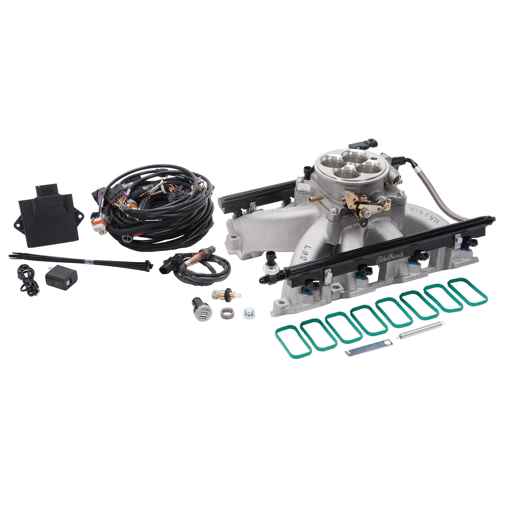 Edelbrock 35740 Pro-Flo 4 EFI Traditional 4150-Style Kit #35740 For Chevy LS Gen III/IV for Select Chevrolet Camaro, Chevrolet Cheyenne, Chevrolet Corvette, Chevrolet SS, Chevrolet Silverado 1500, Chevrolet Tahoe