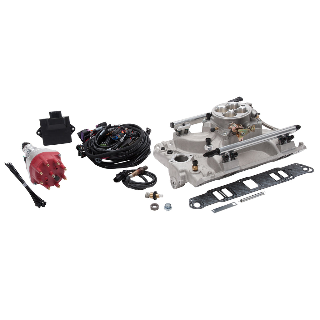 Edelbrock 35970 Pro-Flo 4 EFI Traditional 4150-Style Kit #35970 For Pontiac V8 326-455 for Select Pontiac Beaumont, Pontiac Bonneville, Pontiac Catalina, Pontiac Executive, Pontiac Firebird, Pontiac GTO, Pontiac Grand Am, Pontiac Grand LeMans, Pontiac