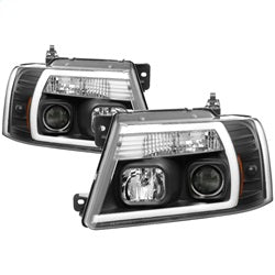 04-08-Ford-F-150-Projector-Headlights---Light-Bar-Drl---Black-Pro-Yd-Ff15004v2-Lb-Bk