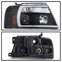 Load image into Gallery viewer, 04-08-Ford-F-150-Projector-Headlights---Light-Bar-Drl---Black-Pro-Yd-Ff15004v2-Lb-Bk