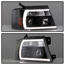 Load image into Gallery viewer, 04-08-Ford-F-150-Projector-Headlights---Light-Bar-Drl---Black-Pro-Yd-Ff15004v2-Lb-Bk