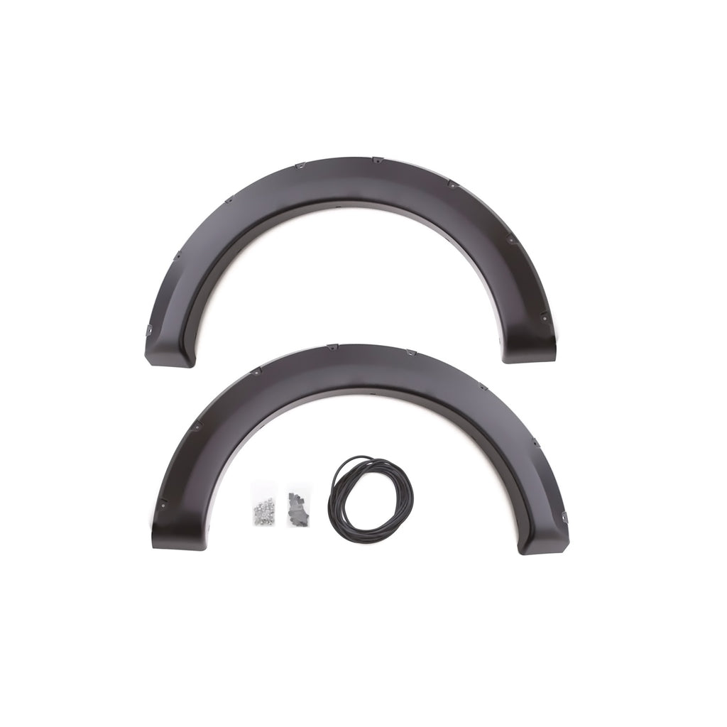 04-08-Ford-F-150-(No-Stepside)-Rx-Rivet-Style-Smooth-Elite-Series-Fender-Flares---Black-(2-Pc.)