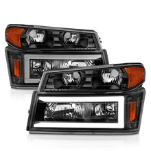 Load image into Gallery viewer, 04-12-Gm-ColoradoCanyonI-Series-Crystal-Headlights---W-Light-Bar-Black-Housing-4Pcs