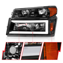 Load image into Gallery viewer, 04-12-Gm-ColoradoCanyonI-Series-Crystal-Headlights---W-Light-Bar-Black-Housing-4Pcs