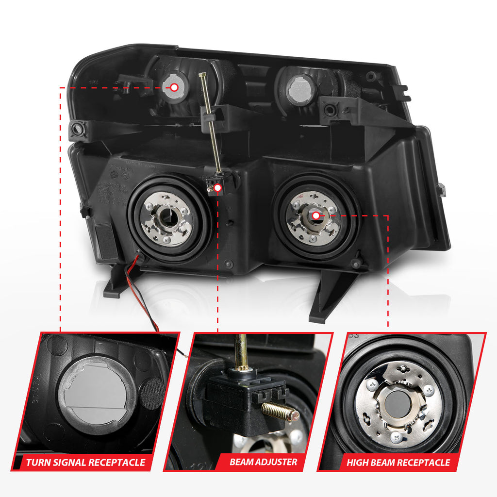 04-12-Gm-ColoradoCanyonI-Series-Crystal-Headlights---W-Light-Bar-Black-Housing-4Pcs
