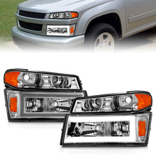 Load image into Gallery viewer, 04-12-Gm-ColoradoCanyonI-Series-Crystal-Headlights---W-Light-Bar-Chrome-Housing-4Pcs