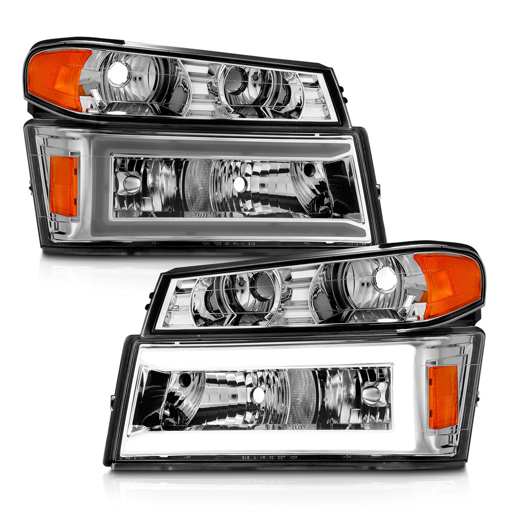 04-12-Gm-ColoradoCanyonI-Series-Crystal-Headlights---W-Light-Bar-Chrome-Housing-4Pcs