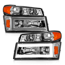Load image into Gallery viewer, 04-12-Gm-ColoradoCanyonI-Series-Crystal-Headlights---W-Light-Bar-Chrome-Housing-4Pcs