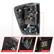 Load image into Gallery viewer, 04-15-Nissan-Titan-Full-Led-Tailights-Black-Housing-Clear-Lens