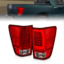 Load image into Gallery viewer, 04-15-Nissan-Titan-Full-Led-Tailights-Chrome-Housing-RedClear-Lens