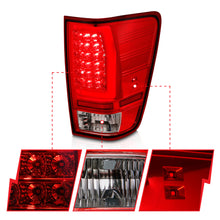 Load image into Gallery viewer, 04-15-Nissan-Titan-Full-Led-Tailights-Chrome-Housing-RedClear-Lens