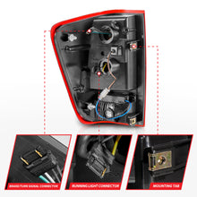 Load image into Gallery viewer, 04-15-Nissan-Titan-Full-Led-Tailights-Chrome-Housing-RedClear-Lens