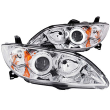 Load image into Gallery viewer, 0407-Mazda-3-4Dr-Headlights-Chrome-Clear-Projector-With-Halos-DrivePass