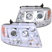 Load image into Gallery viewer, 0408-F1500608-Lincoln-Mark-Lt-1-Pc.-Projector-Chrome-Clear-With-Ubar-Headlights-DrivPass