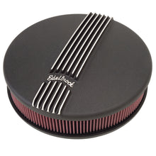 Load image into Gallery viewer, Edelbrock 41173 Classic Series Black Round Cast Air Cleaner for Single 4-bbl Carb - 3" Element