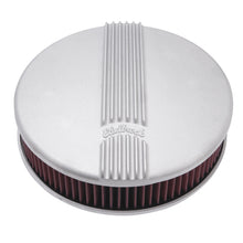 Load image into Gallery viewer, Edelbrock 41179 Classic Series Satin Round Cast Air Cleaner for Single 4-bbl Carb - 3" Element