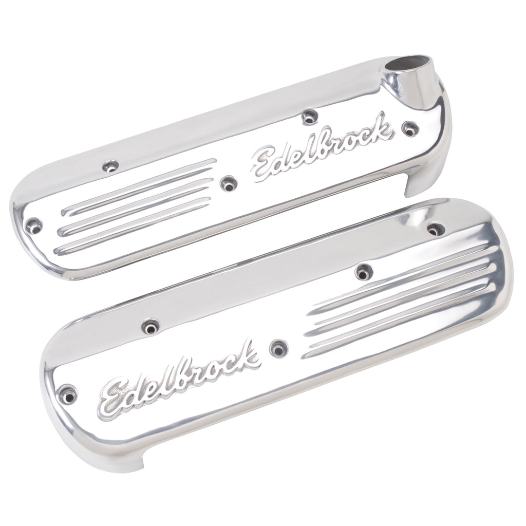 Edelbrock 41181 LS Series Coil Covers in Polished Finish (3-3/8" Overall Height) for Select Cadillac CTS, Chevrolet Camaro, Chevrolet Corvette, Pontiac Firebird, Pontiac GTO