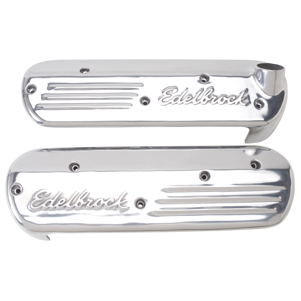 Edelbrock 41181 LS Series Coil Covers in Polished Finish (3-3/8" Overall Height) for Select Cadillac CTS, Chevrolet Camaro, Chevrolet Corvette, Pontiac Firebird, Pontiac GTO