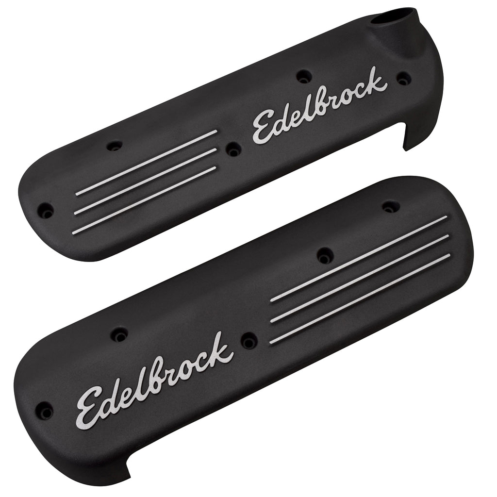 Edelbrock 41183 LS Series Coil Covers in Black Finish (3-3/8" Overall Height) for Select Cadillac CTS, Chevrolet Camaro, Chevrolet Corvette, Pontiac Firebird, Pontiac GTO
