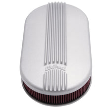 Load image into Gallery viewer, Edelbrock 41199 Pro-Flo Satin Large Oval Cast Air Cleaner for Dual-Quads - 2.4" Element