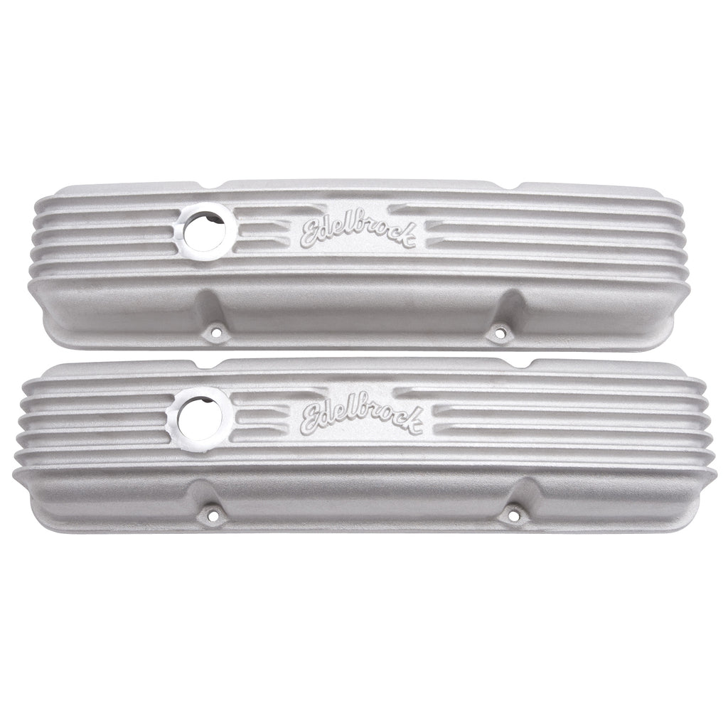 Edelbrock 41439 Classic Series Valve Cover for Chevy 262-400 V8 1959-86