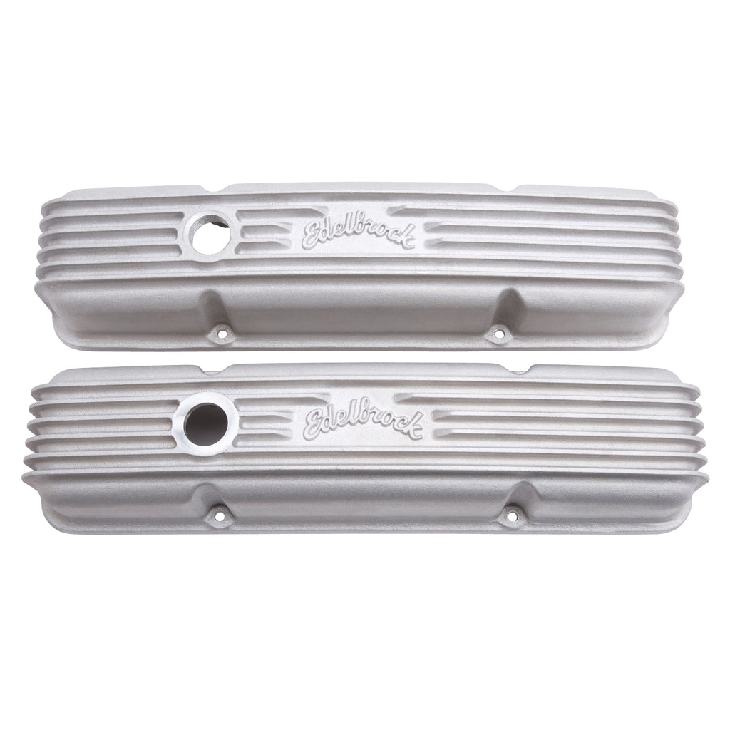 Edelbrock 41449 Classic Series Valve Cover for Chevy 262-400 V8 1959-86