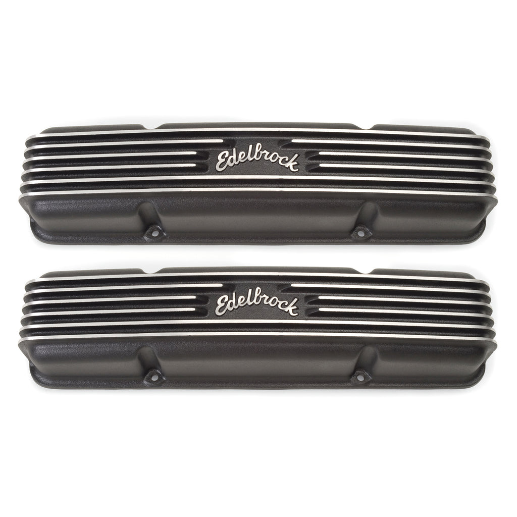 Edelbrock 41453 Classic Series Valve Cover for Chevy 262-400 V8 1959-86 for Select Buick Century, Buick LeSabre, Buick Regal, Buick Skylark, Chevrolet Bel Air, Chevrolet Biscayne, Chevrolet Blazer, Chevrolet Brookwood, Chevrolet C10, Chevrolet C10