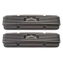 Load image into Gallery viewer, Edelbrock 41453 Classic Series Valve Cover for Chevy 262-400 V8 1959-86 for Select Buick Century, Buick LeSabre, Buick Regal, Buick Skylark, Chevrolet Bel Air, Chevrolet Biscayne, Chevrolet Blazer, Chevrolet Brookwood, Chevrolet C10, Chevrolet C10