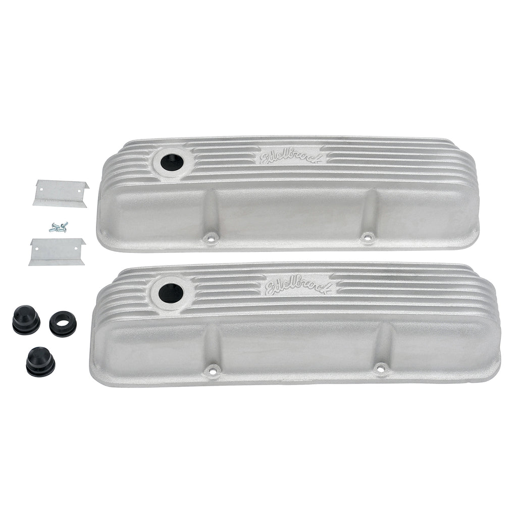 Edelbrock 41629 Classic Series Valve Cover for Ford FE V8 1958-1976 for Select Ford 300, Ford Club, Ford Country Sedan, Ford Country Squire, Ford Courier Sedan Delivery, Ford Custom, Ford Custom 300, Ford Custom 500, Ford Del Rio Wagon, Ford F-100, Ford